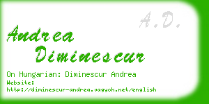 andrea diminescur business card